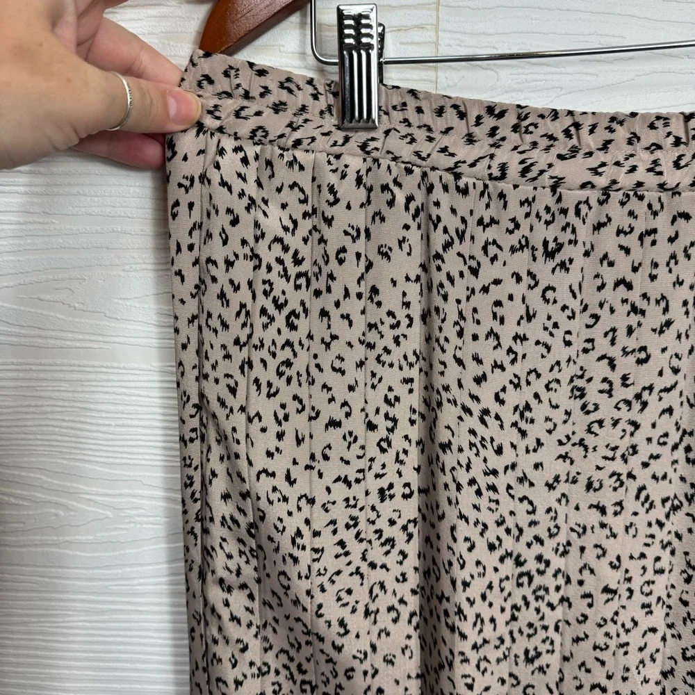 Vintage‎ Andrea Gayle Pleated Leopard printed Skirt